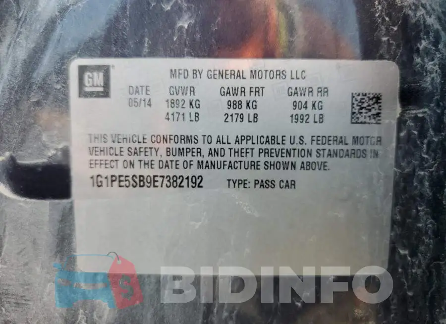 1G1PE5SB9E7382192 Photo# 12