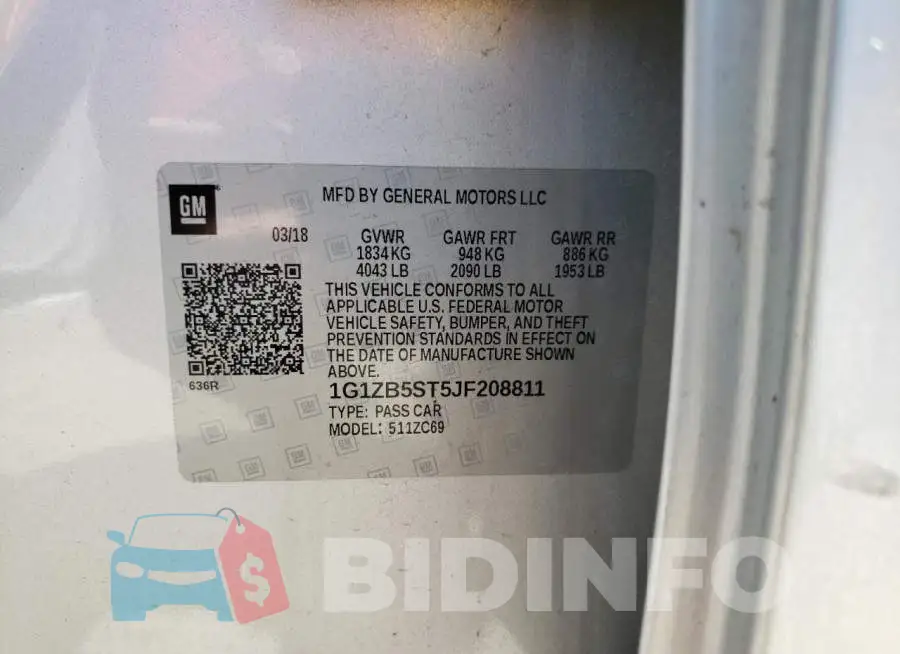 1G1ZB5ST5JF208811 Photo# 12