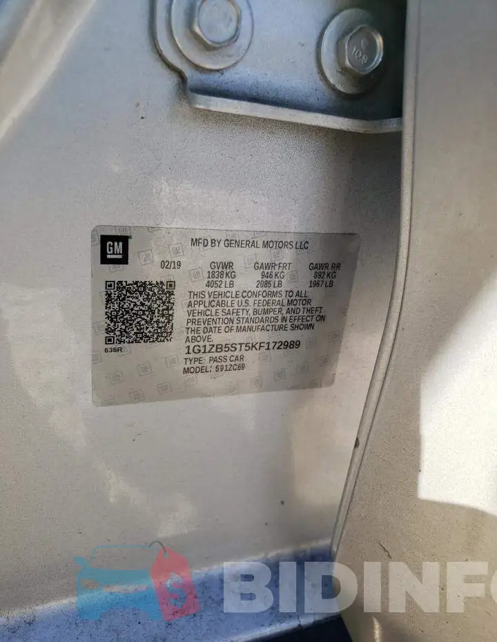 1G1ZB5ST5KF172989 Photo# 12