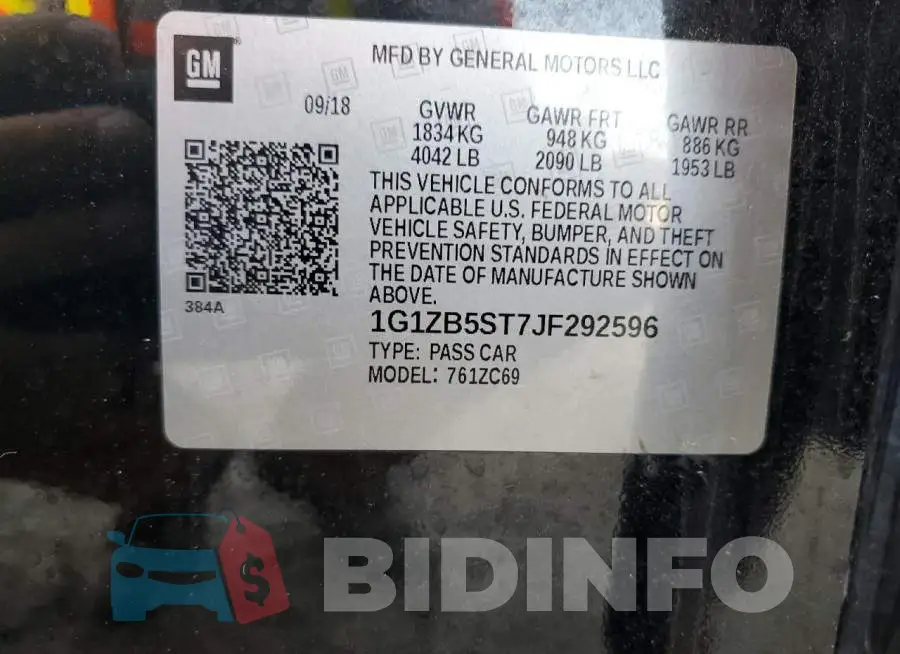 1G1ZB5ST7JF292596 Photo# 12