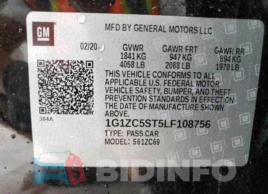 1G1ZC5ST5LF108756 Photo# 12