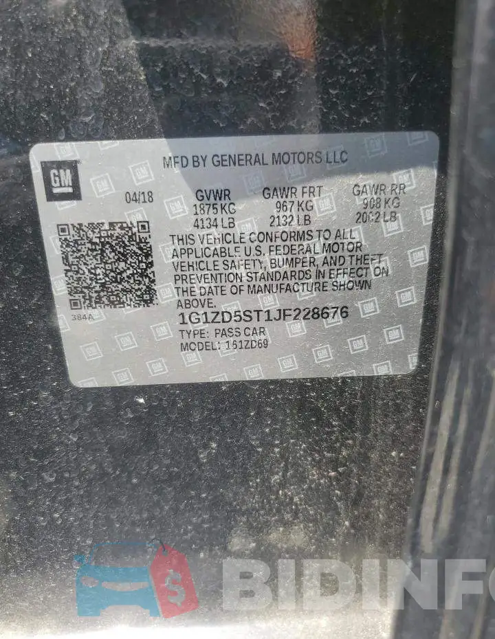1G1ZD5ST1JF228676 Photo# 13