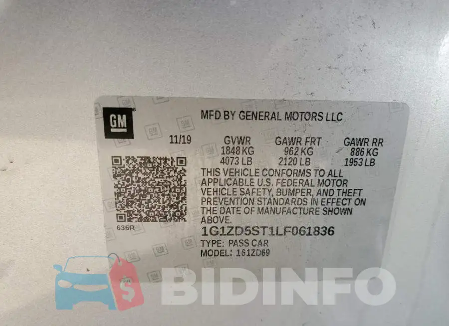 1G1ZD5ST1LF061836 Photo# 12