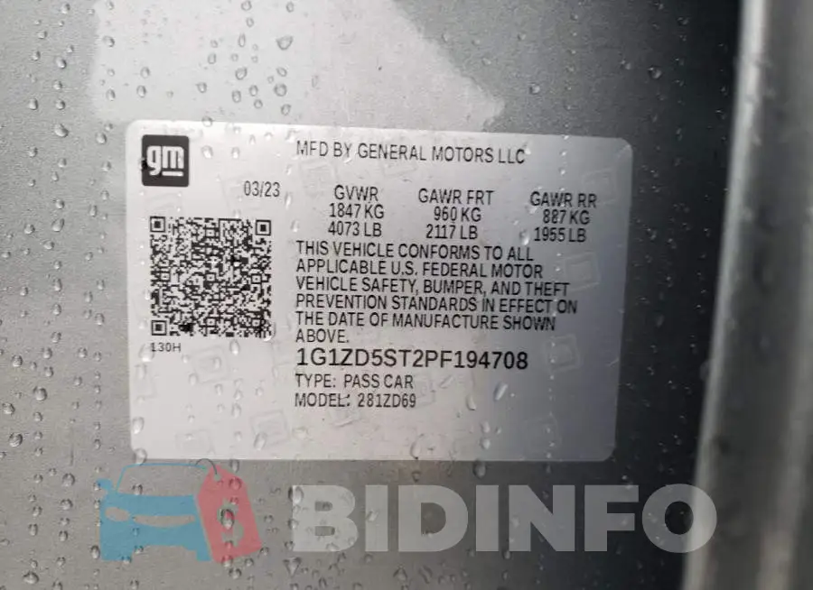1G1ZD5ST2PF194708 Photo# 12