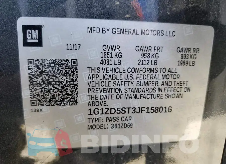 1G1ZD5ST3JF158016 Photo# 12