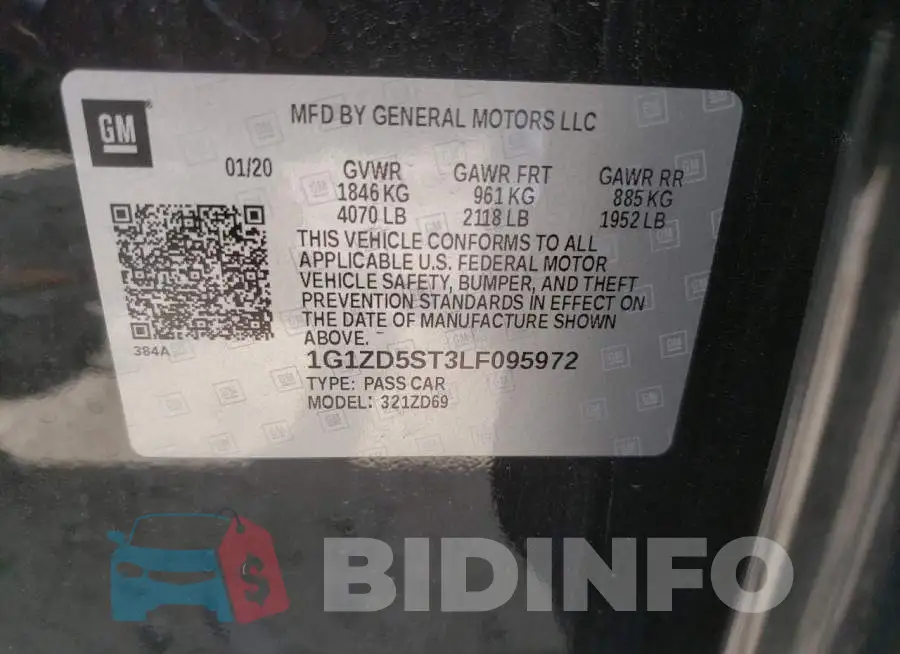 1G1ZD5ST3LF095972 Photo# 12