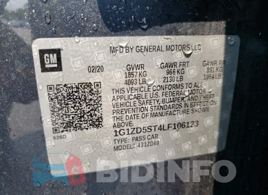 1G1ZD5ST4LF106123 Photo# 12