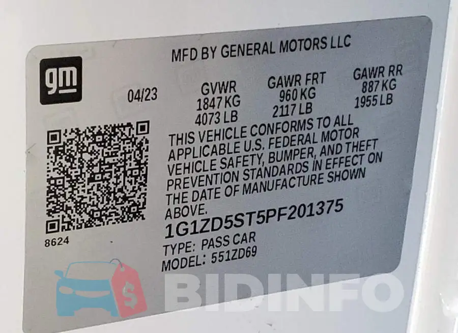 1G1ZD5ST5PF201375 Photo# 13