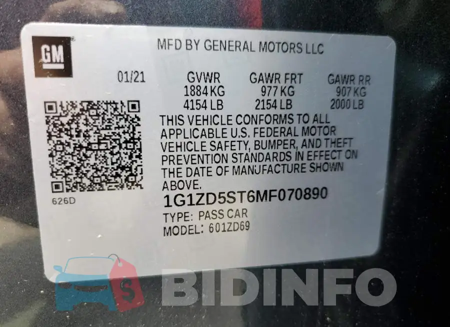 1G1ZD5ST6MF070890 Photo# 12