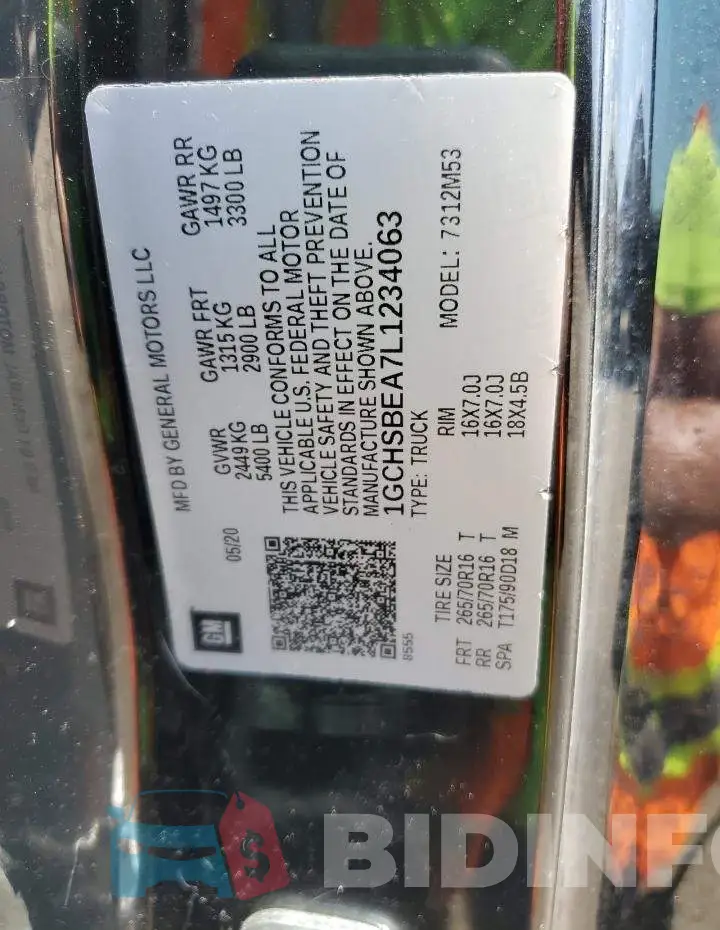 1GCHSBEA7L1234063 Photo# 12