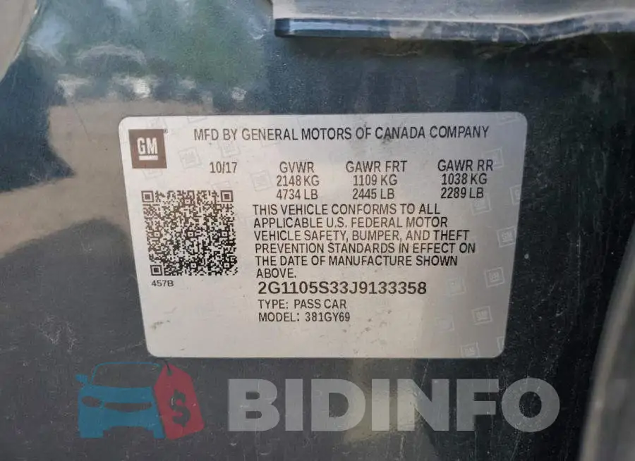 2G1105S33J9133358 Photo# 13