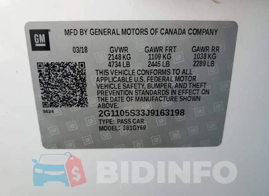2G1105S33J9163198 Photo# 12