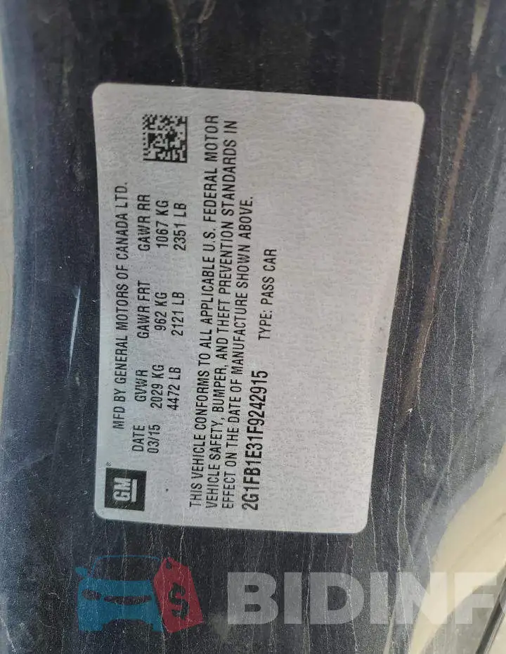 2G1FB1E31F9242915 Photo# 12