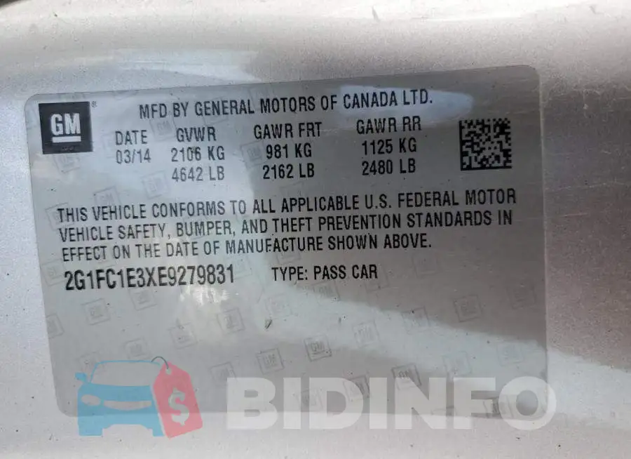 2G1FC1E3XE9279831 Photo# 12