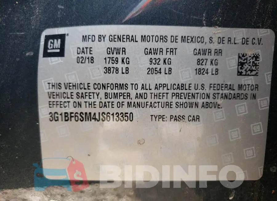 3G1BF6SM4JS613350 Photo# 12