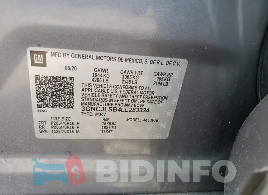 3GNCJLSB4LL283334 Photo# 12