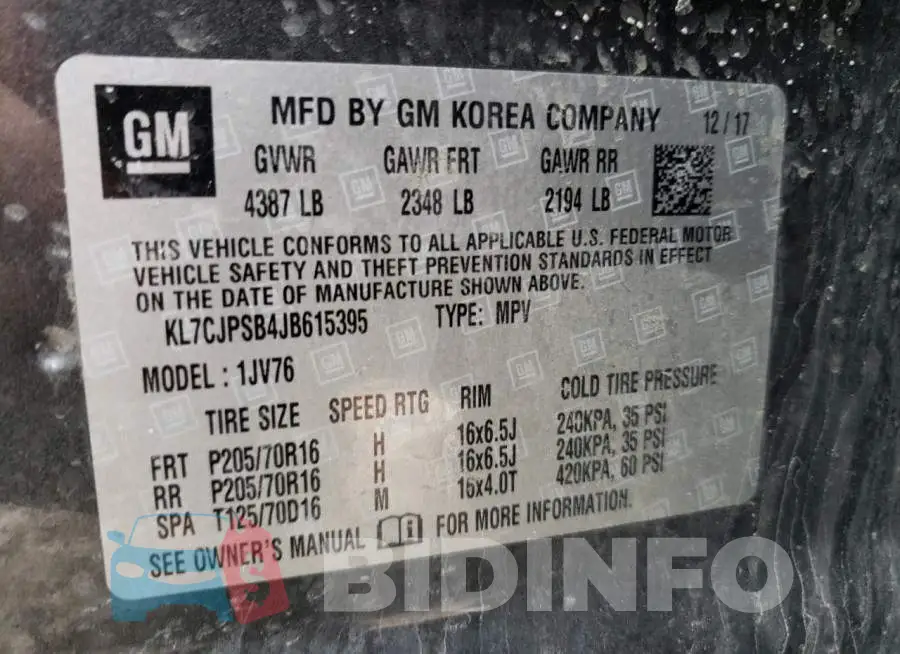 KL7CJPSB4JB615395 Photo# 12