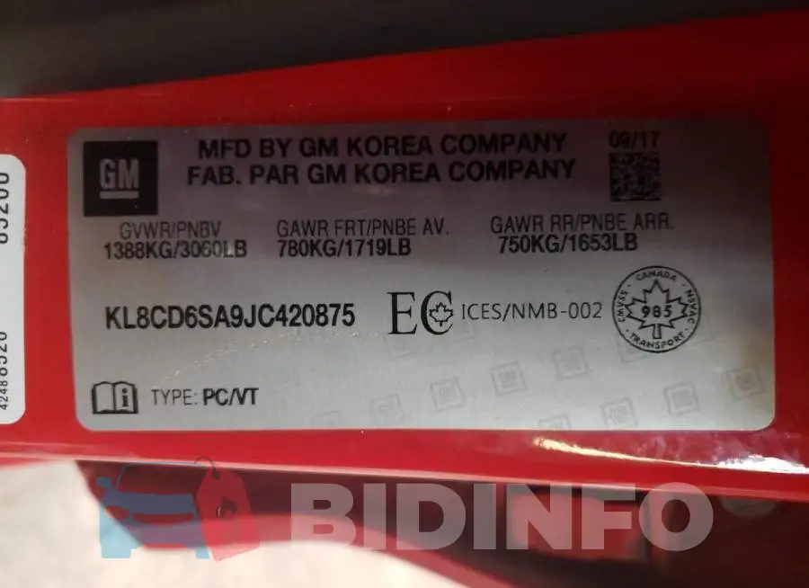 KL8CD6SA9JC420875 Photo# 13