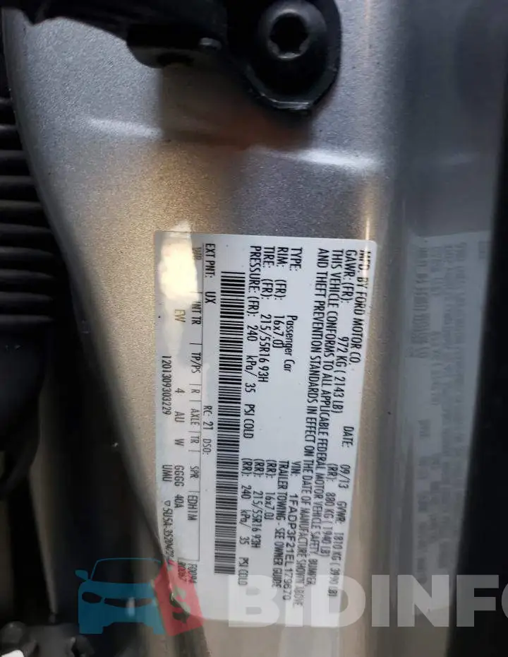 1FADP3F21EL179670 Photo# 12
