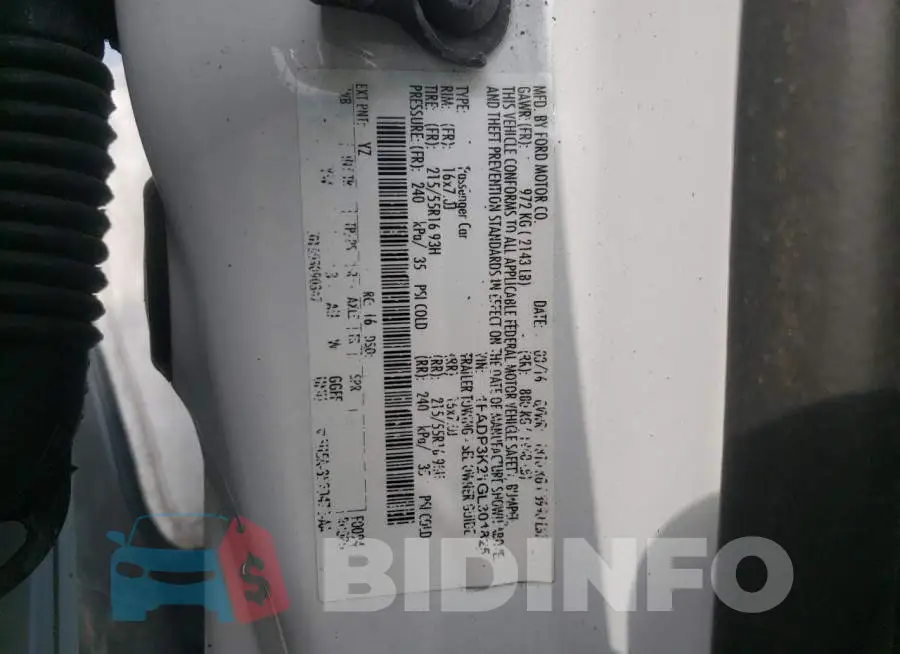 1FADP3K21GL301825 Photo# 12