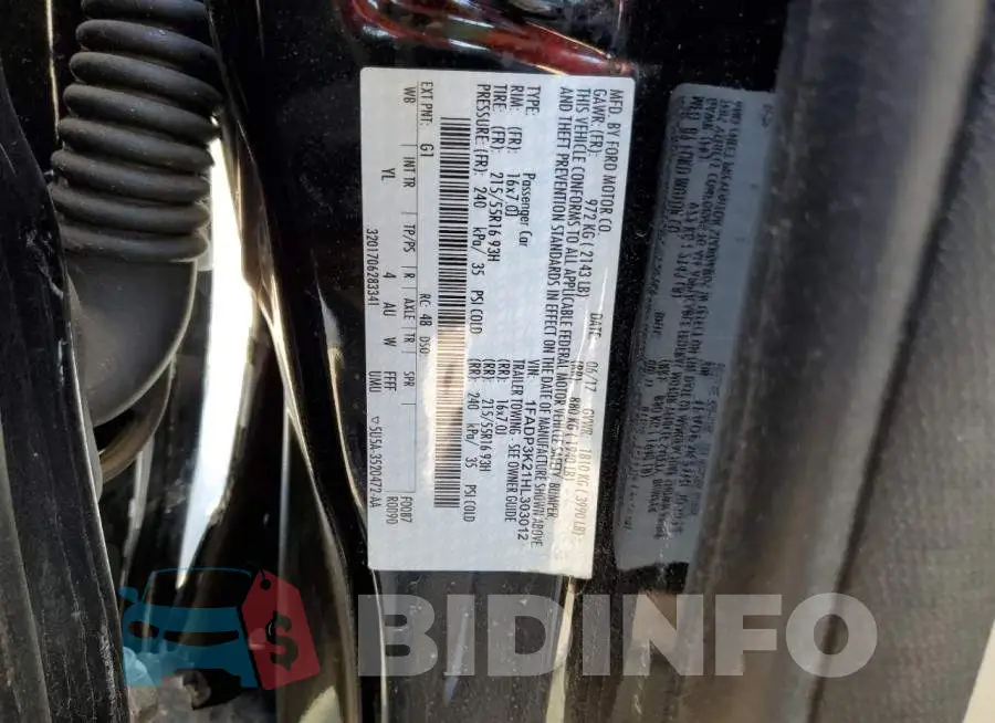 1FADP3K21HL303012 Photo# 12