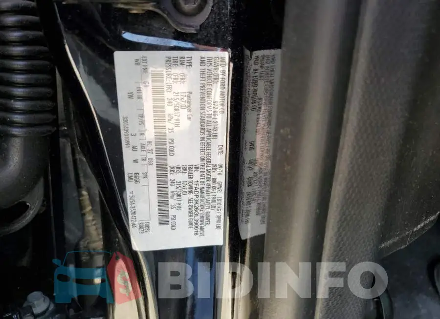 1FADP3K26GL390016 Photo# 12
