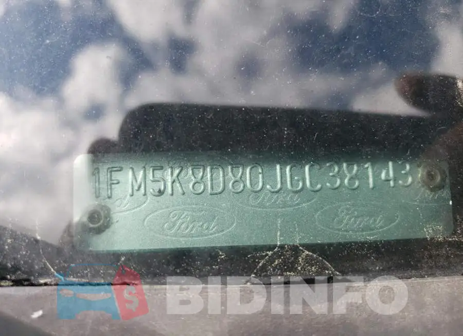 1FM5K8D80JGC38143 Photo# 14