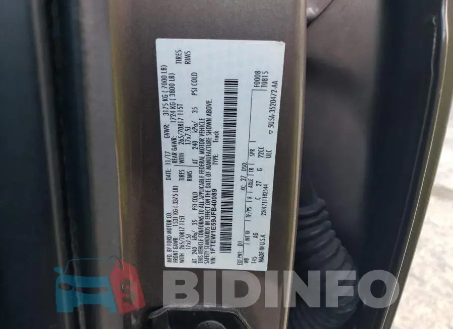 1FTEW1E59JFB40089 Photo# 12