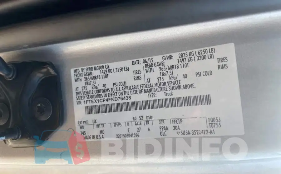 1FTEX1CP4FKD76438 Photo# 10