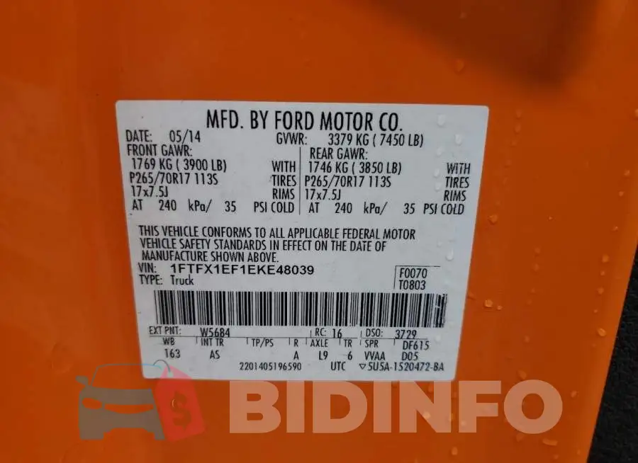 1FTFX1EF1EKE48039 Photo# 12