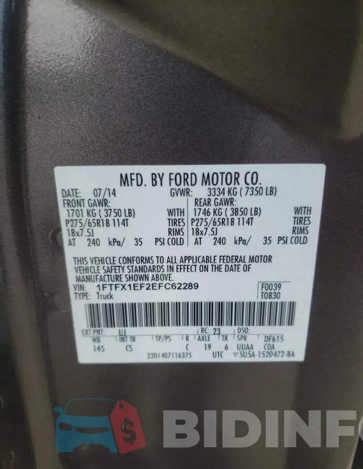 1FTFX1EF2EFC62289 Photo# 13