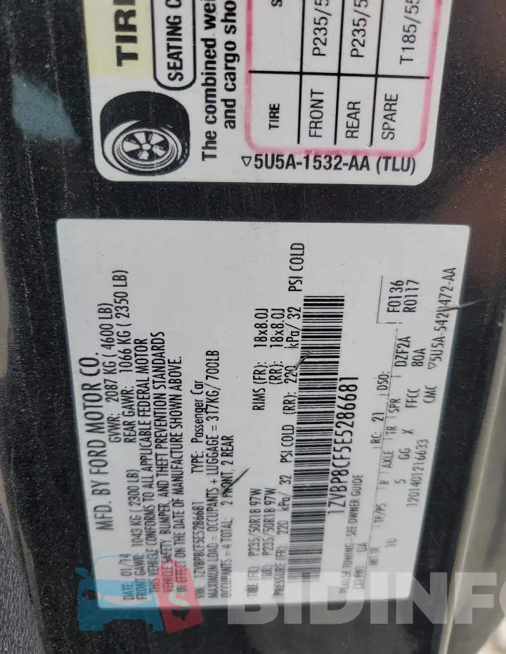 1ZVBP8CF5E5286681 Photo# 12