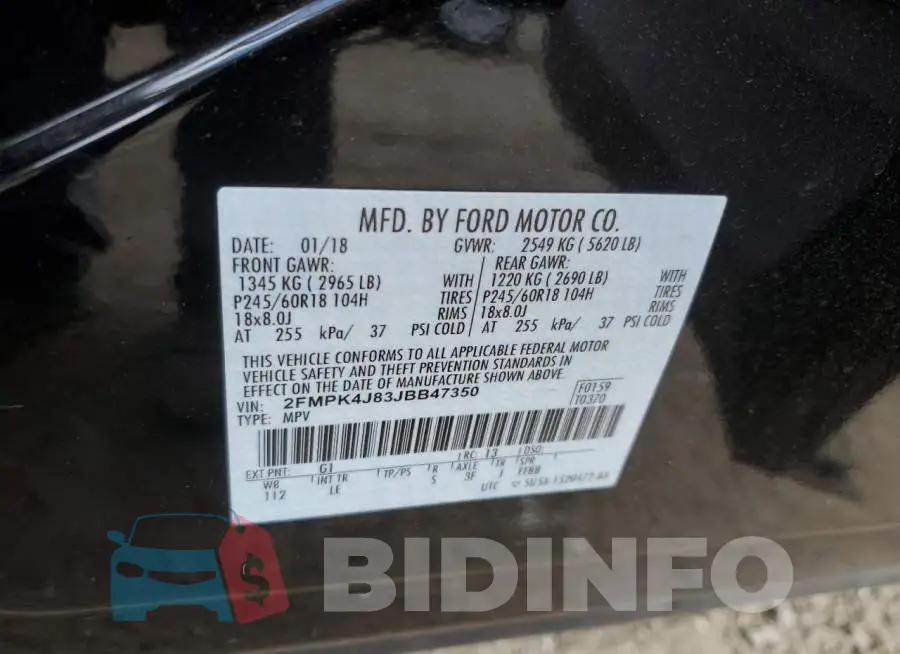 2FMPK4J83JBB47350 Photo# 12