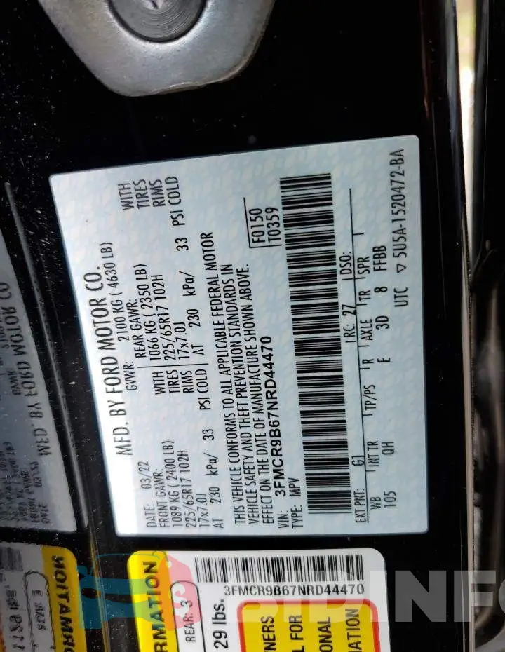 3FMCR9B67NRD44470 Photo# 13