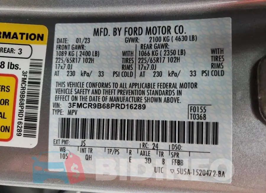 3FMCR9B68PRD16289 Photo# 13