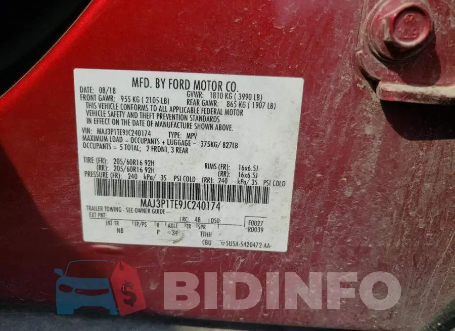 MAJ3P1TE9JC240174 Photo# 12