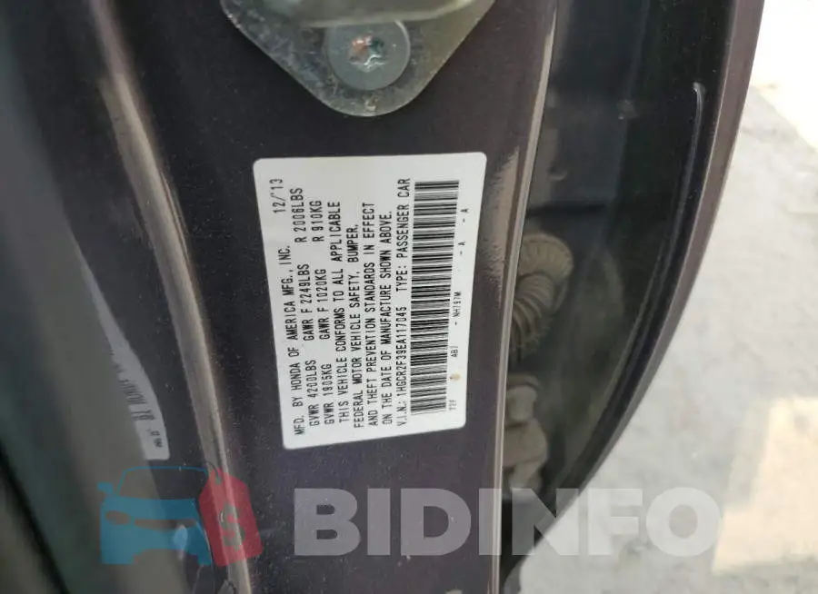 1HGCR2F39EA117045 Photo# 12