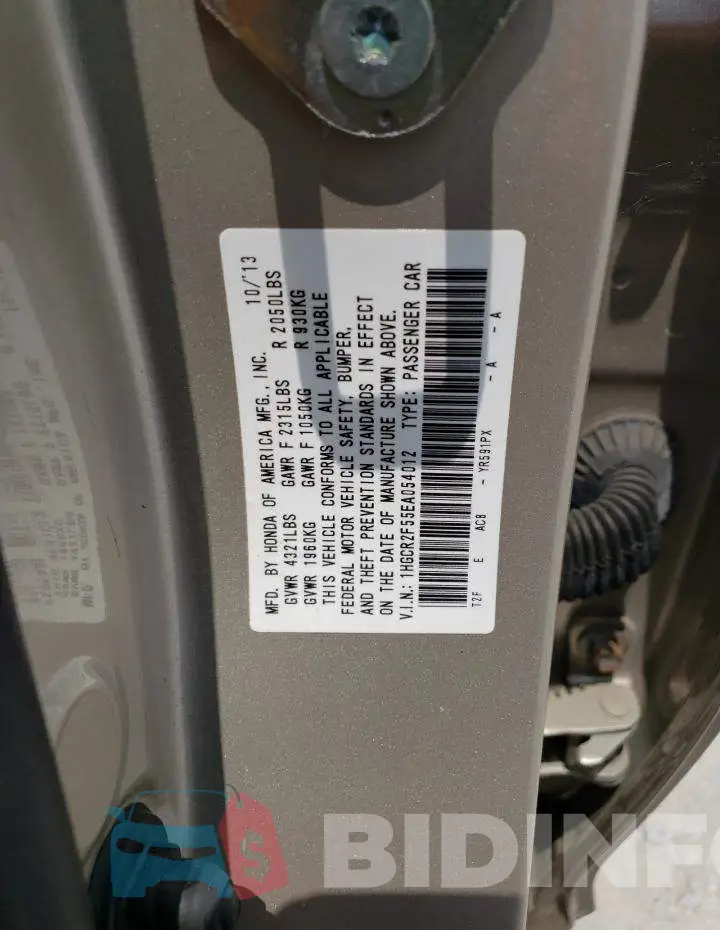 1HGCR2F55EA054012 Photo# 12