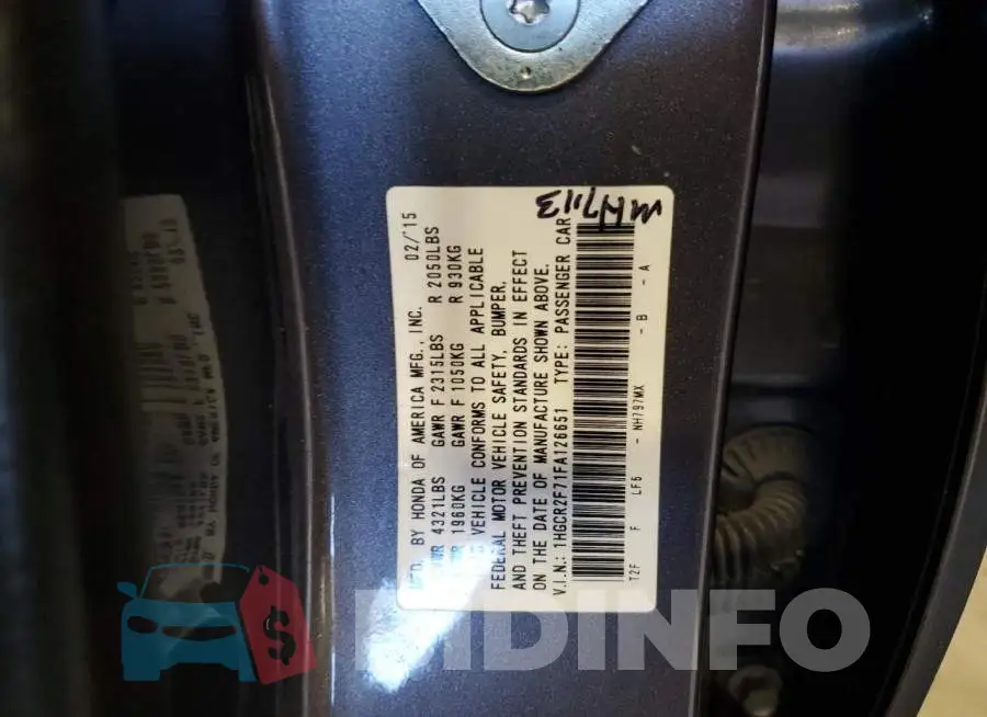 1HGCR2F71FA126651 Photo# 12