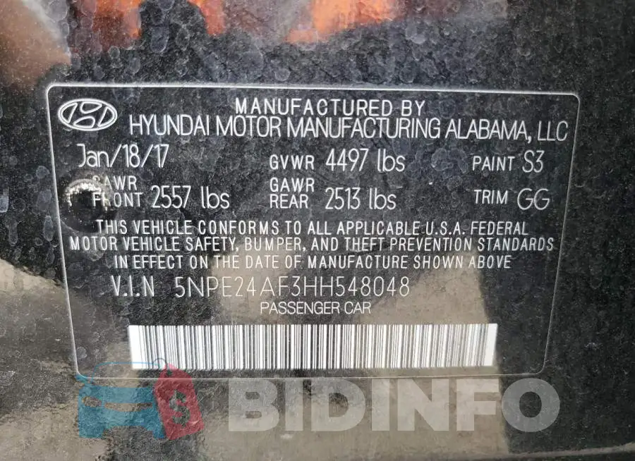 5NPE24AF3HH548048 Photo# 12