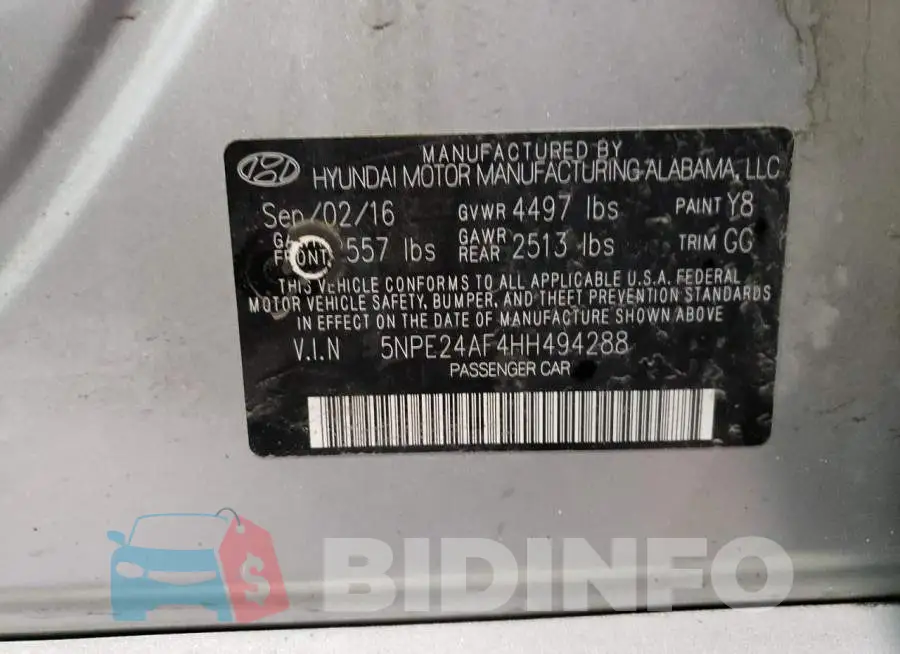 5NPE24AF4HH494288 Photo# 12