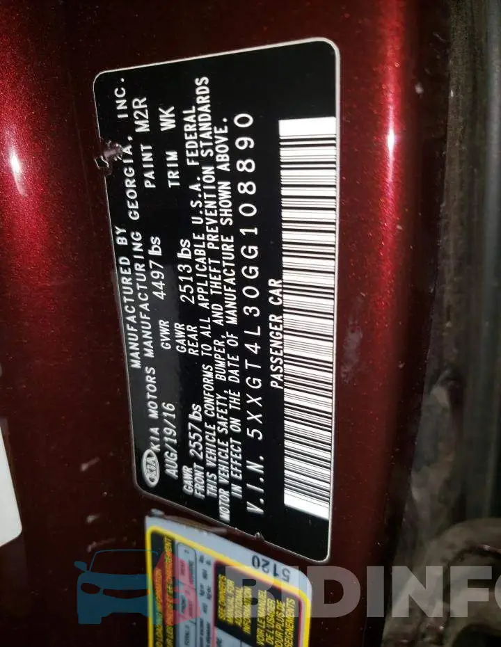 5XXGT4L30GG108890 Photo# 13