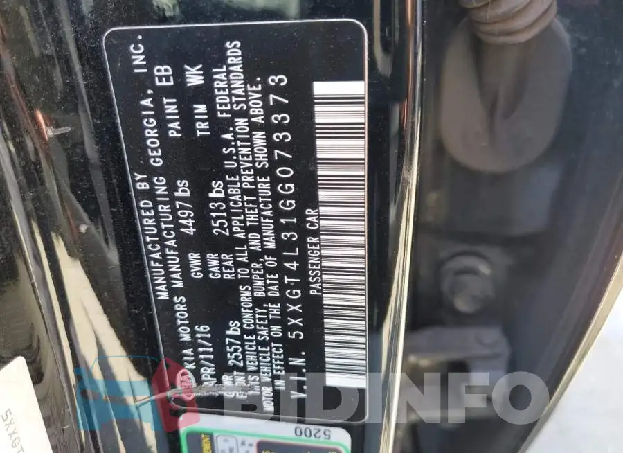 5XXGT4L31GG073373 Photo# 13