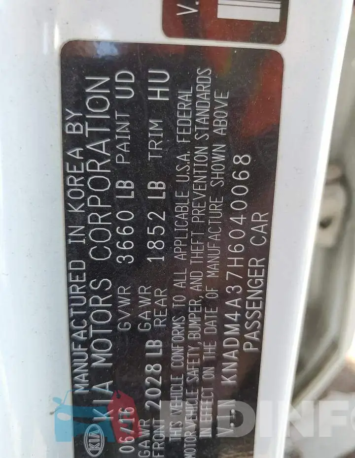 KNADM4A37H6040068 Photo# 12