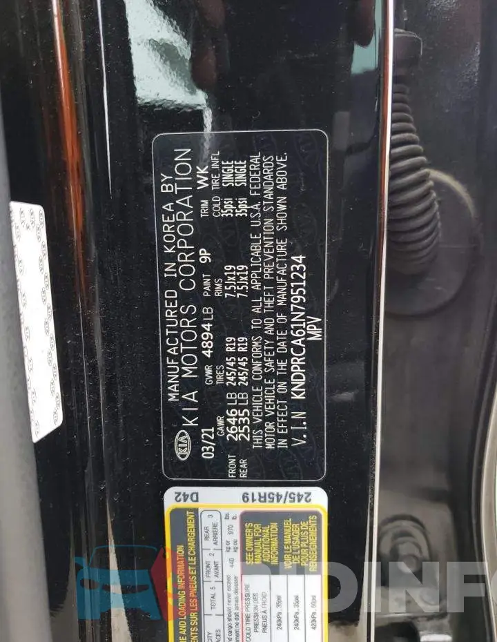 KNDPRCA61N7951234 Photo# 13