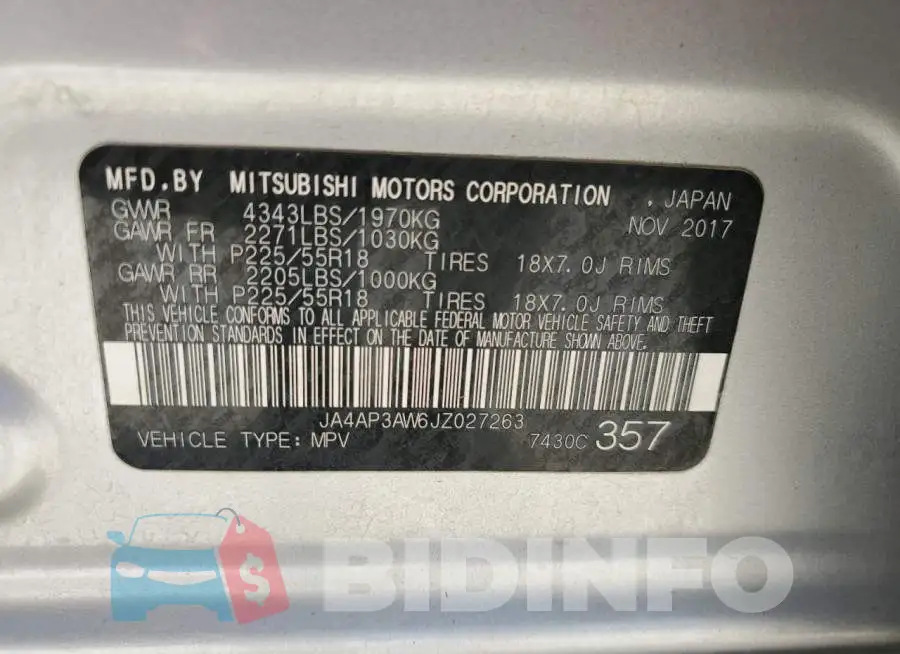 JA4AP3AW6JZ027263 Photo# 12