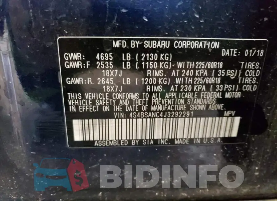 4S4BSANC4J3292291 Photo# 14