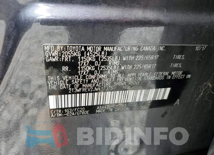 2T3WFREV2JW417375 Photo# 13