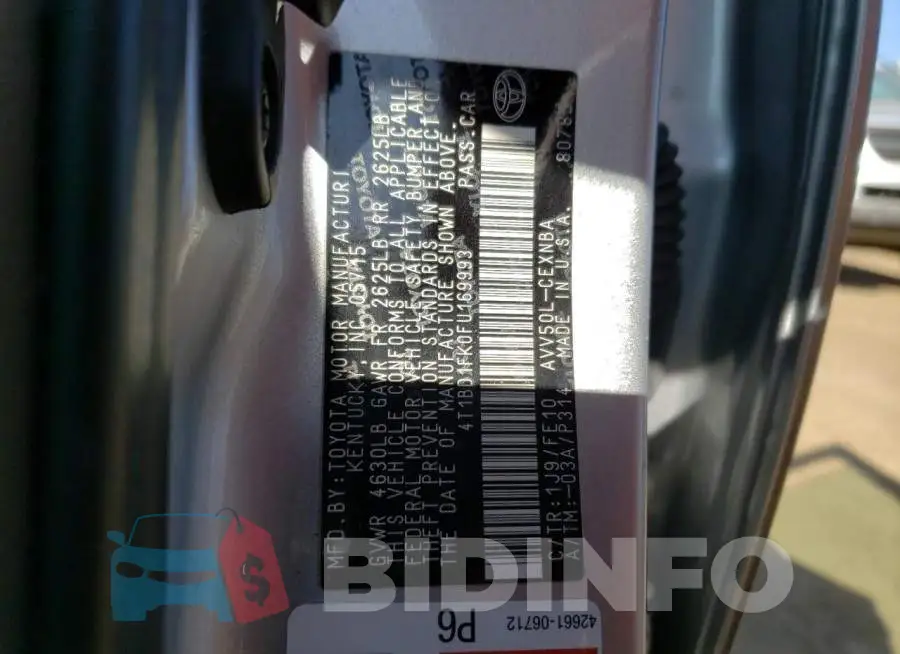 4T1BD1FK0FU169993 Photo# 12