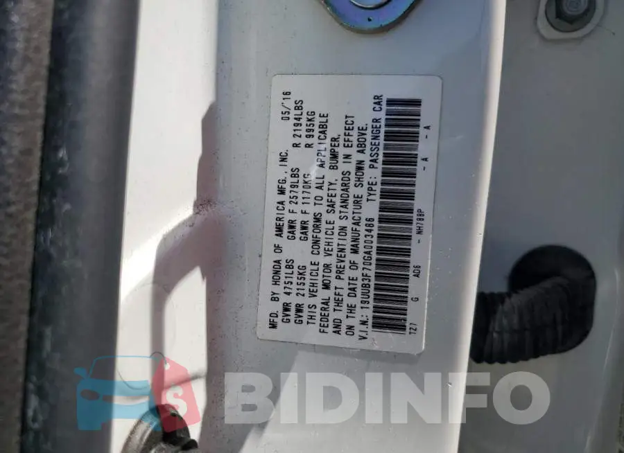 19UUB3F70GA003486 Photo# 12